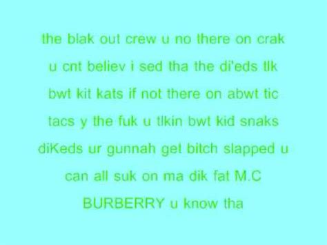 mc burberry vs blackout crew with lyrics 